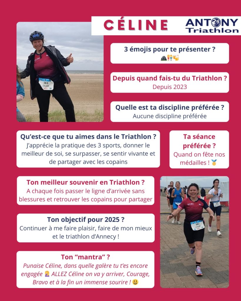 Céline - Féminine du club antony triathlon