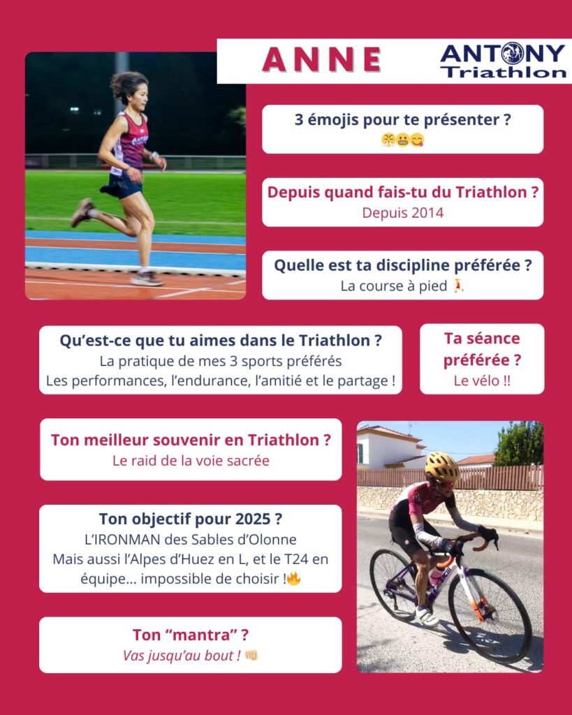 Anne - Féminine du club antony triathlon