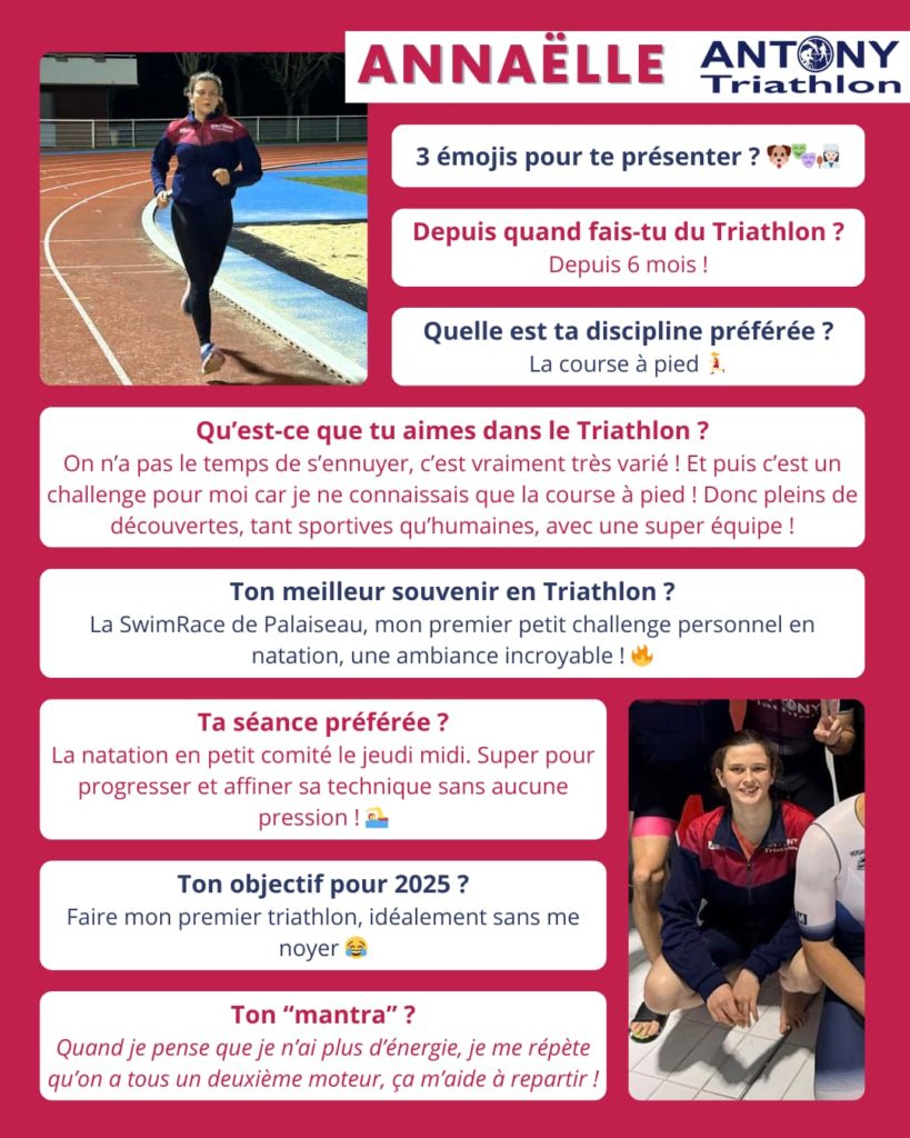 Annaelle - Féminine du club antony triathlon